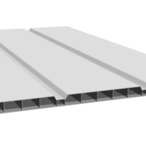 Lambris de sous-face 3 frises EasyRiv FSF250 - PVC alvéolaire blanc - L. 4 m - 10x250 mm